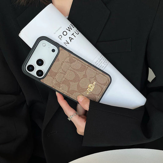Luxury Case Modern Heritage Card Holder for iPhone 12-17 Series