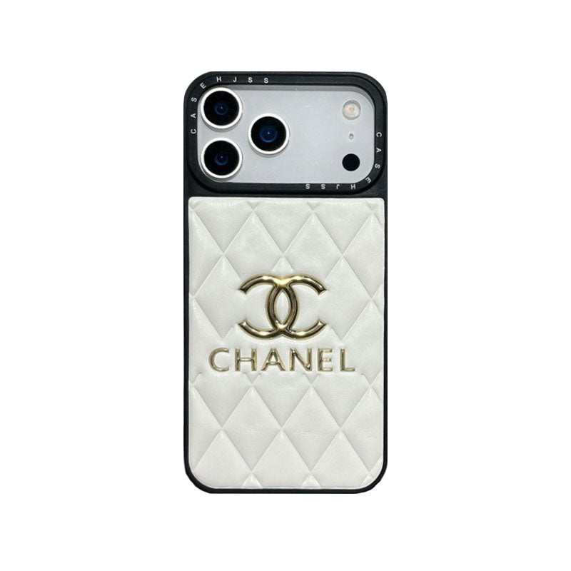 Luxury Leather Chanel Phone Case For iPhone 12-17