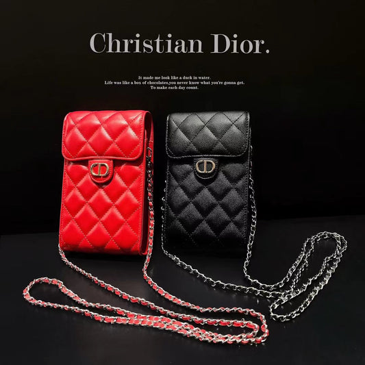 Luxury CD Genuine Leather Crossbody Phone Bag Elegant Tote Bag Roxy New