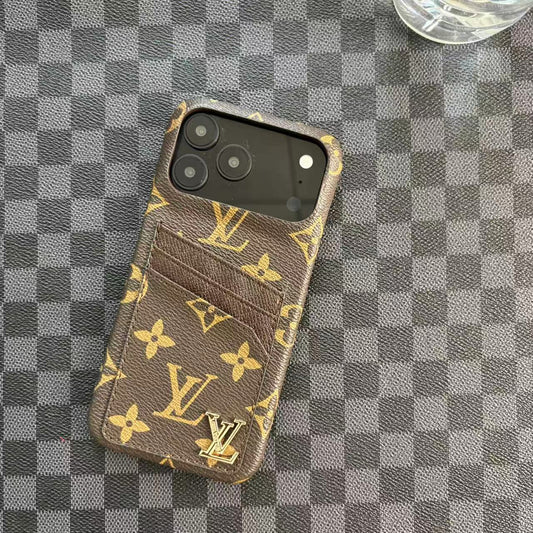Leather Card Slot Case For iPhone 12-17 Series