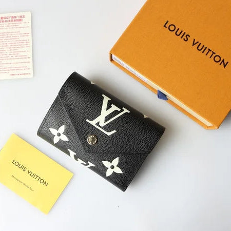 Luxury Brand Wallet Black Monogram Card Holder