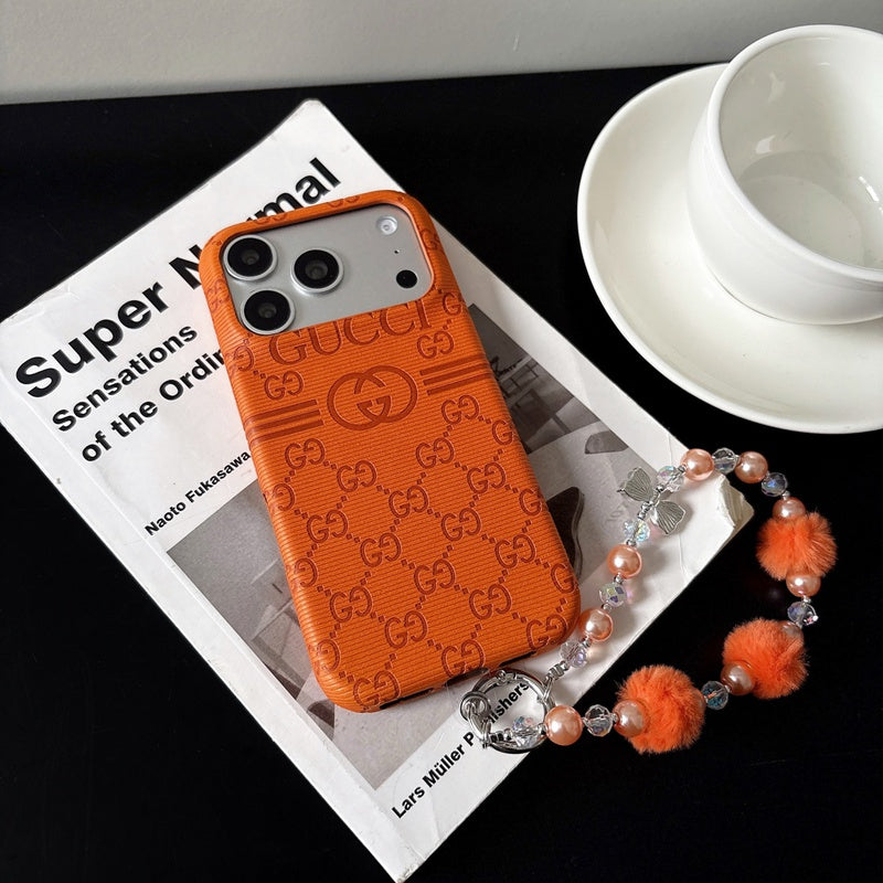 Luxury Quilted Leather Case for iPhone 12-17