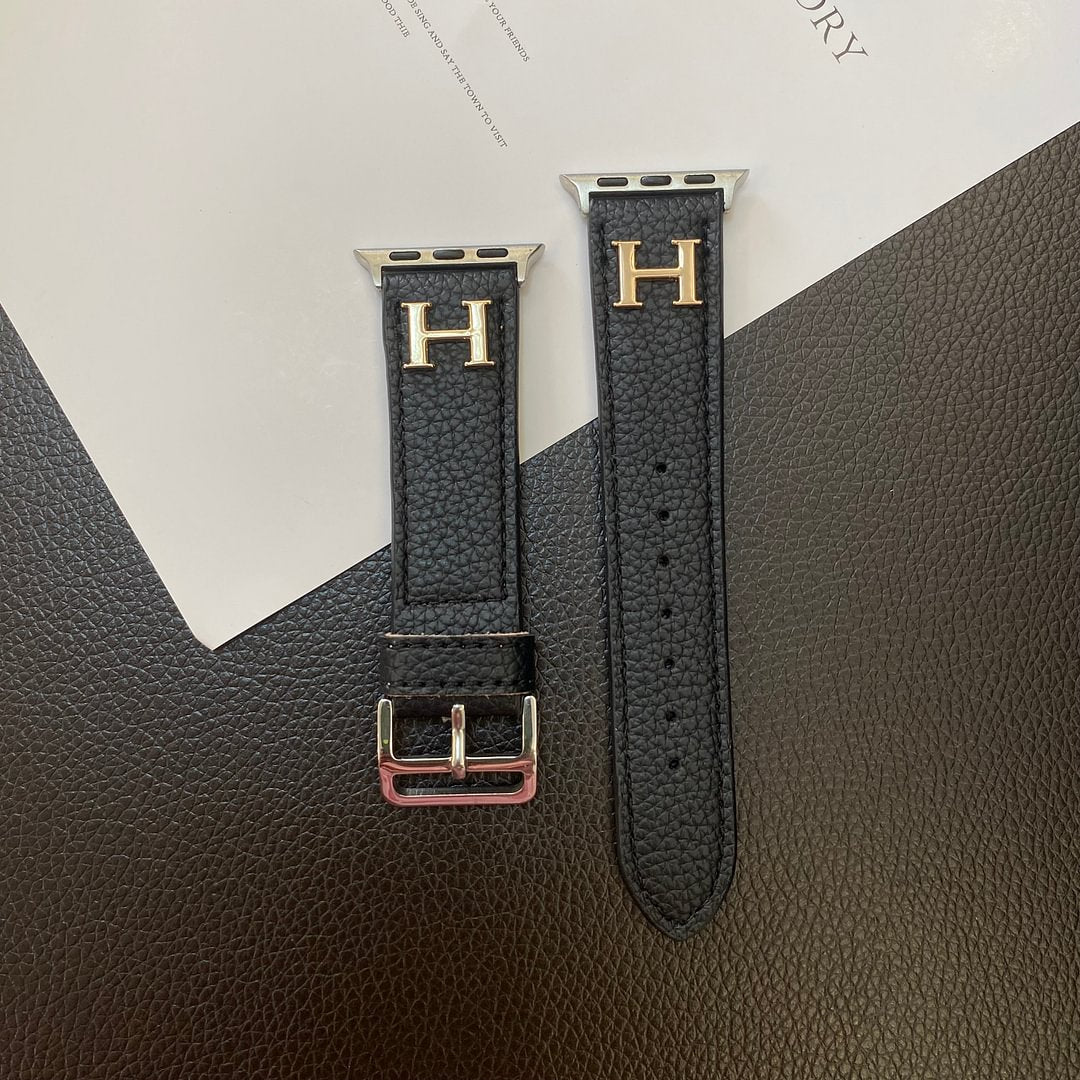Genuine Pattern Leather Apple Watch Strap Roxy New