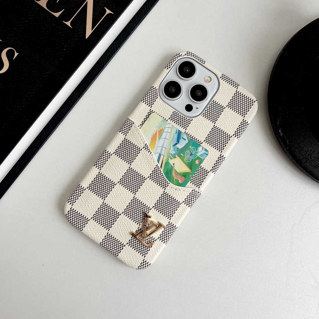Classic Leather Monogram iPhone Case Card Holder Roxy New 2
