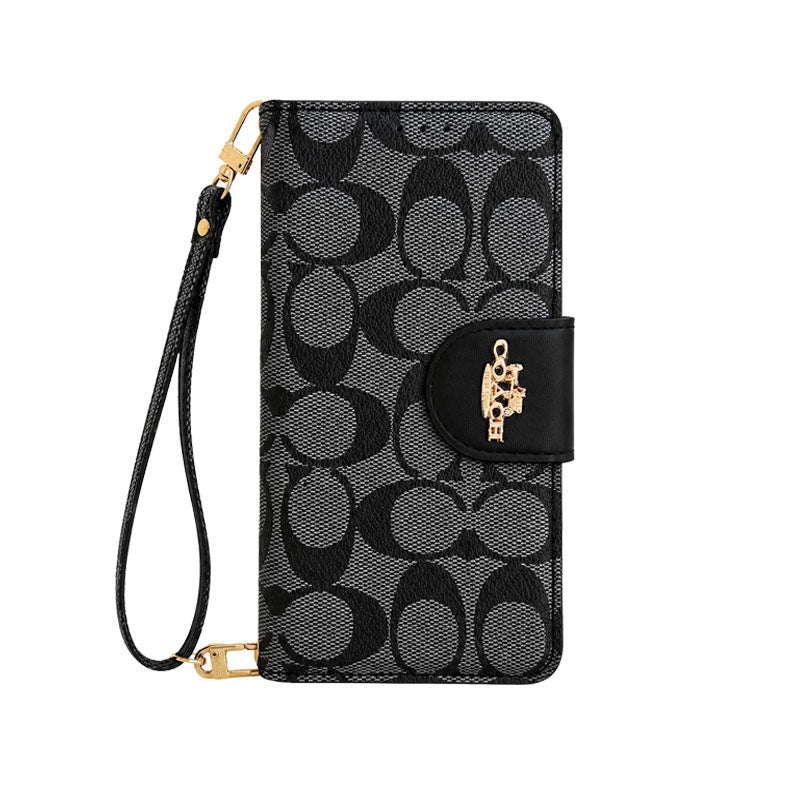 Luxury Wallet Case with Wrist Strap - iPhone 12-18 Pro & Pro Max