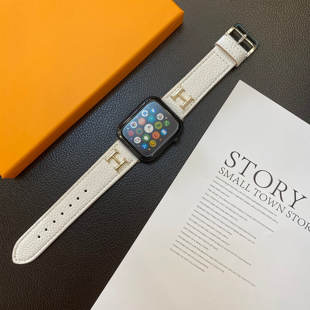 Genuine Pattern Leather Apple Watch Strap Roxy New