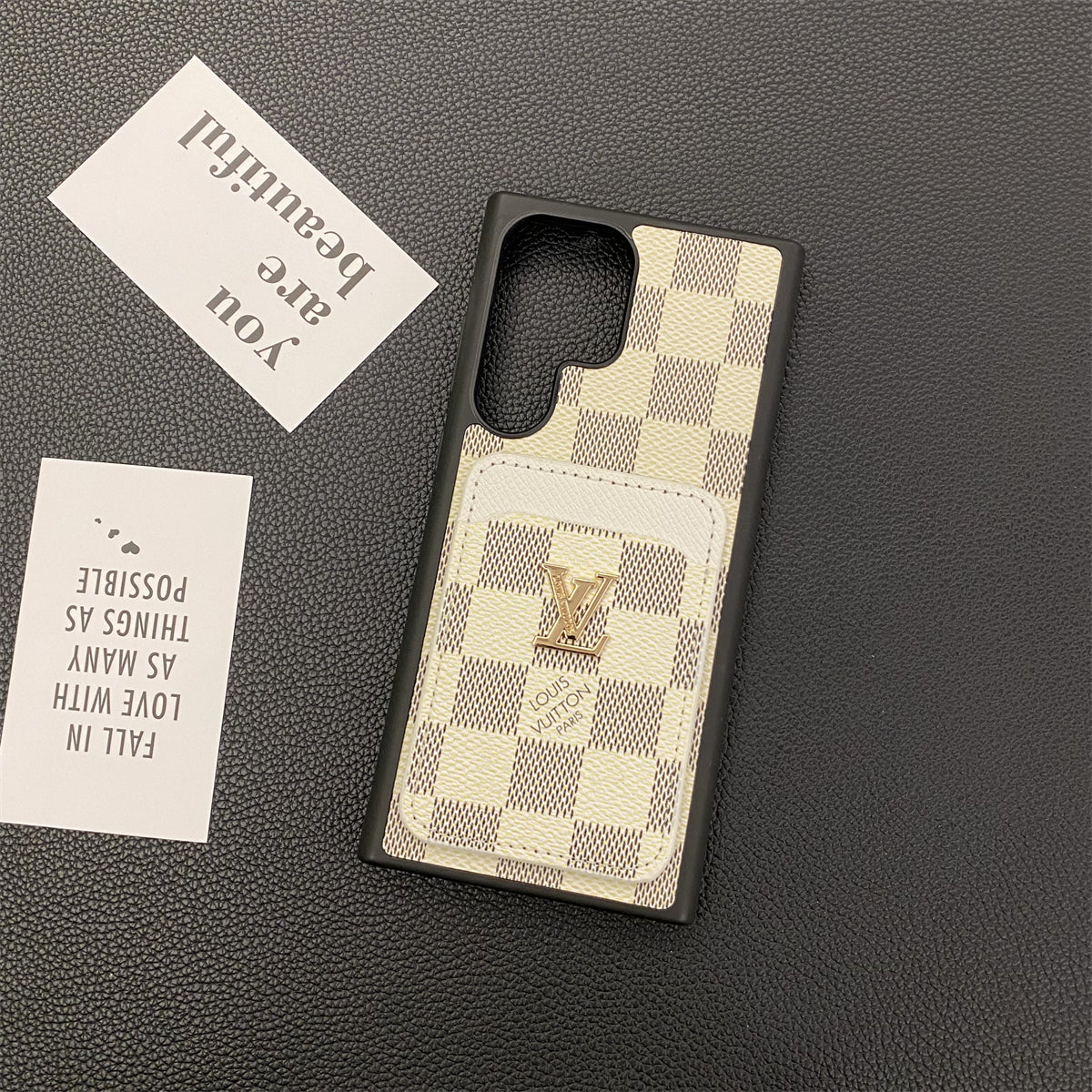 SAMSUNG GALAXY PETITE MALLE PHONE CASES CARD HOLDER MONOGRAM CANVAS Roxy New