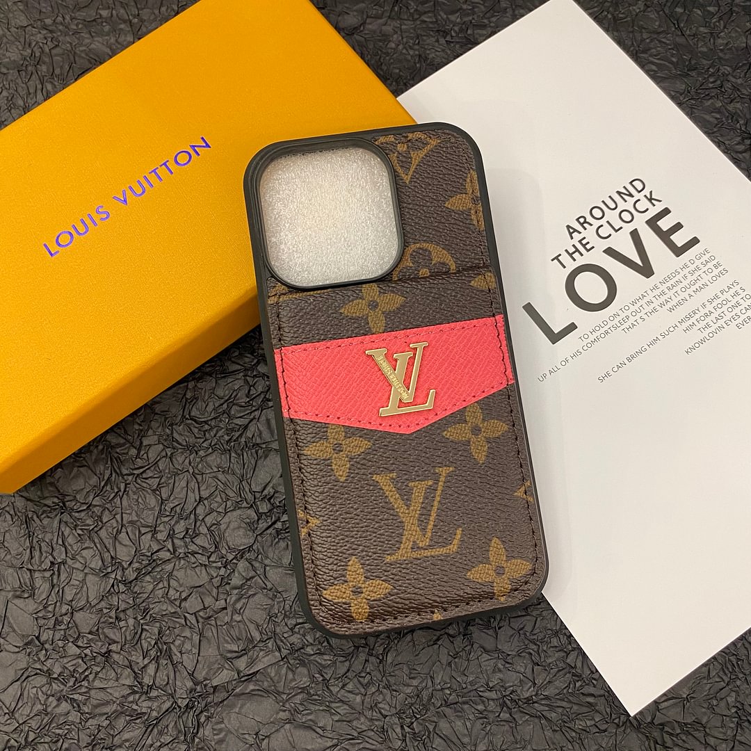LUXURY MONOGRAM GENUINE LEATHER IPHONE CASE FLIP WALLET Roxy New 2