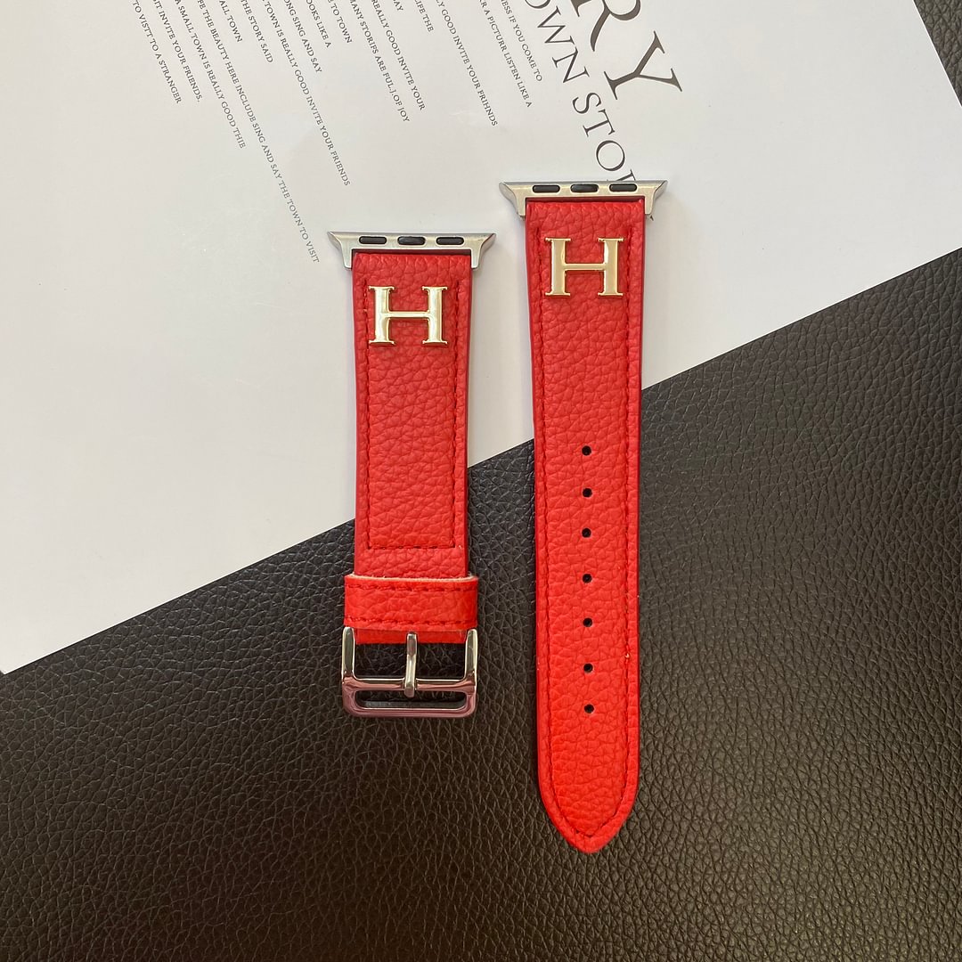 Genuine Pattern Leather Apple Watch Strap Roxy New