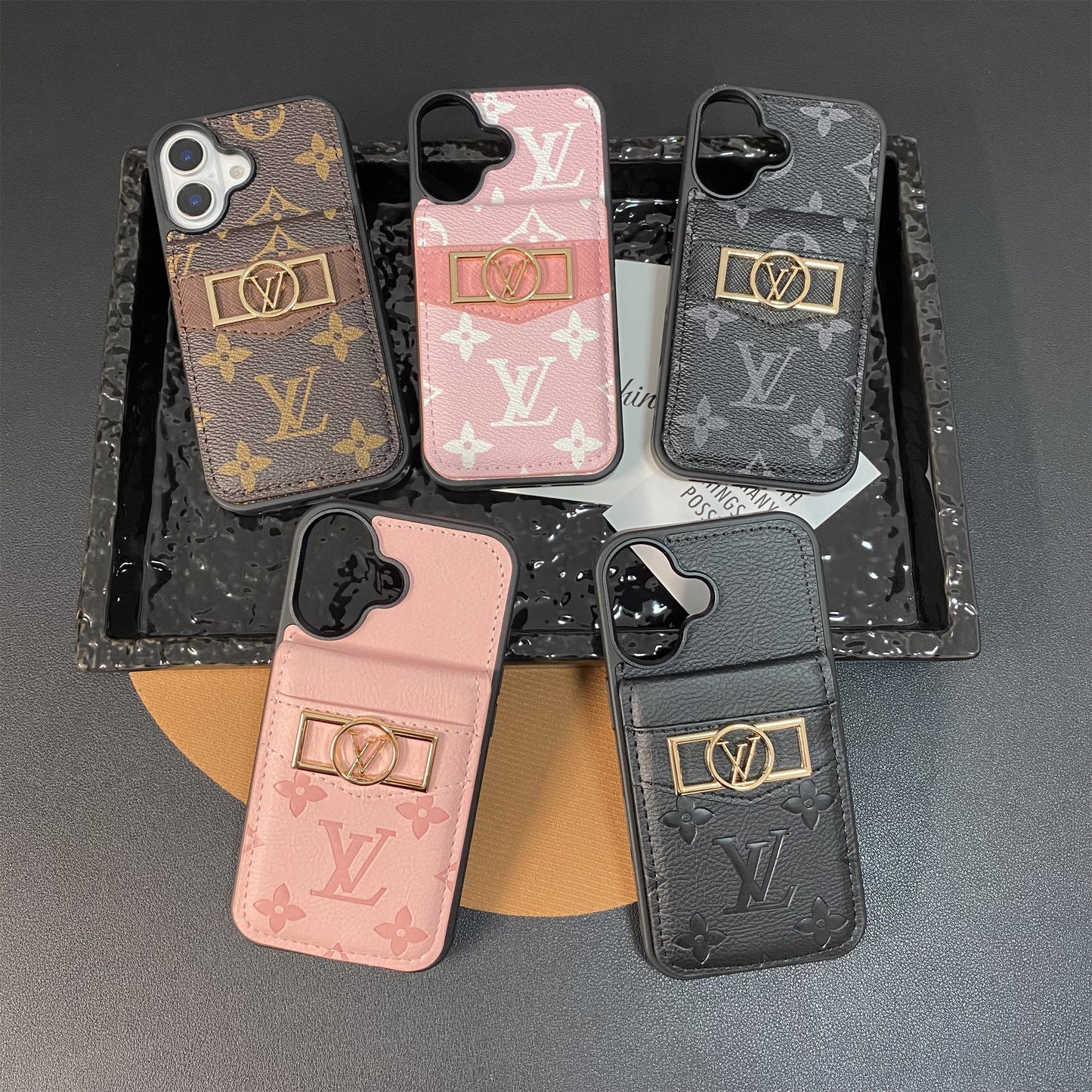 CLASSIC CIRCLE MONOGRAM CANVAS IPHONE CASE Roxy New 2