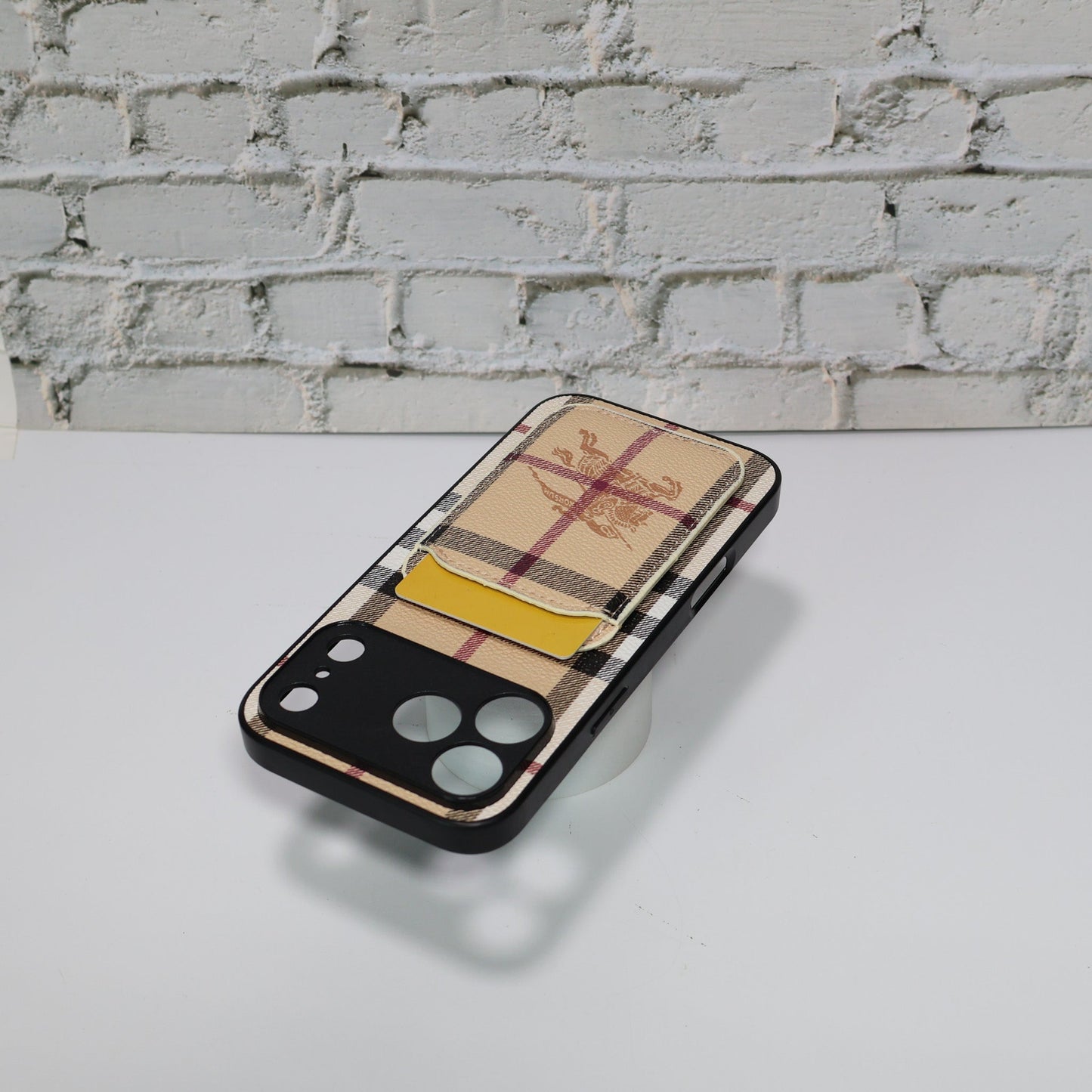 Luxury Brand Card Holder Phone Case For iPhone 12-17