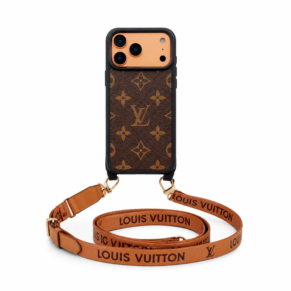 Luxury Phone Case with Detachable Strap for iPhone 12-18 Pro & Pro Max