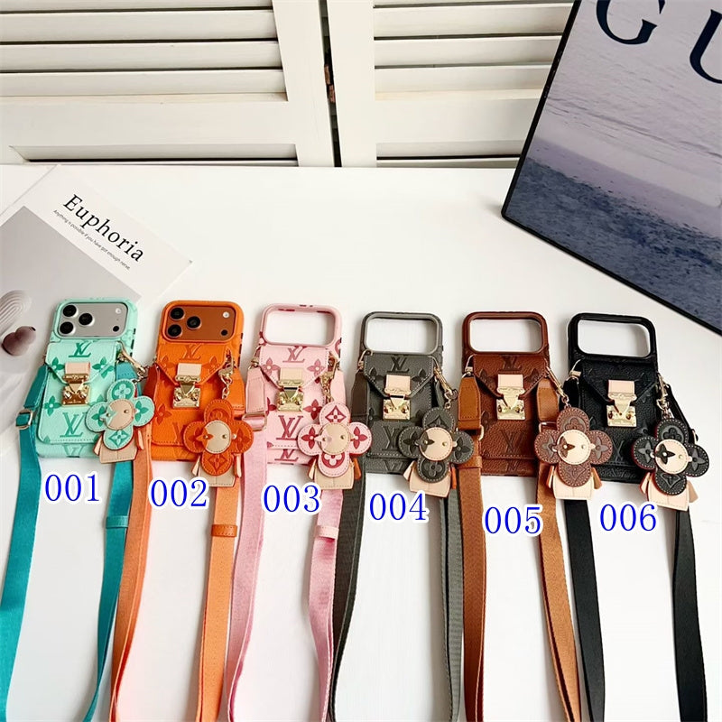 Luxury Monogram Crossbody iPhone Case with Detachable Wallet