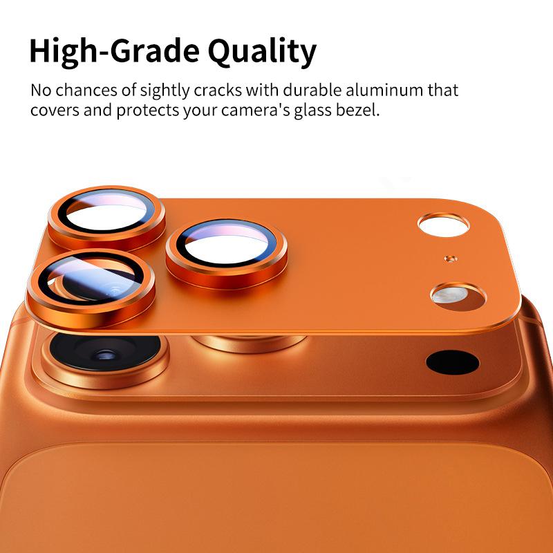 Full Coverage Frosted Metal Lens Protector For iPhone 12-17 Series