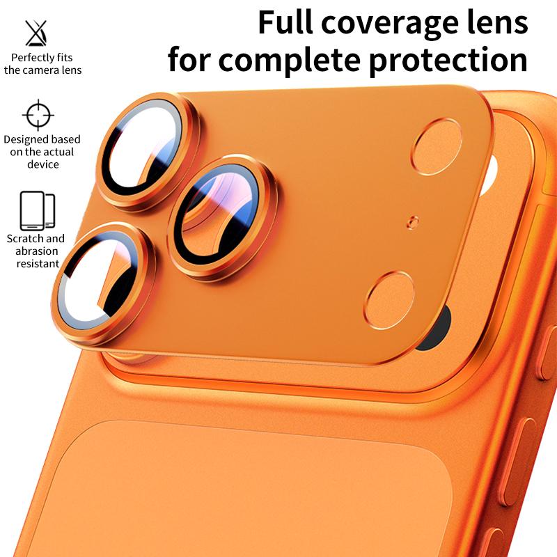 Full Coverage Frosted Metal Lens Protector For iPhone 12-17 Series