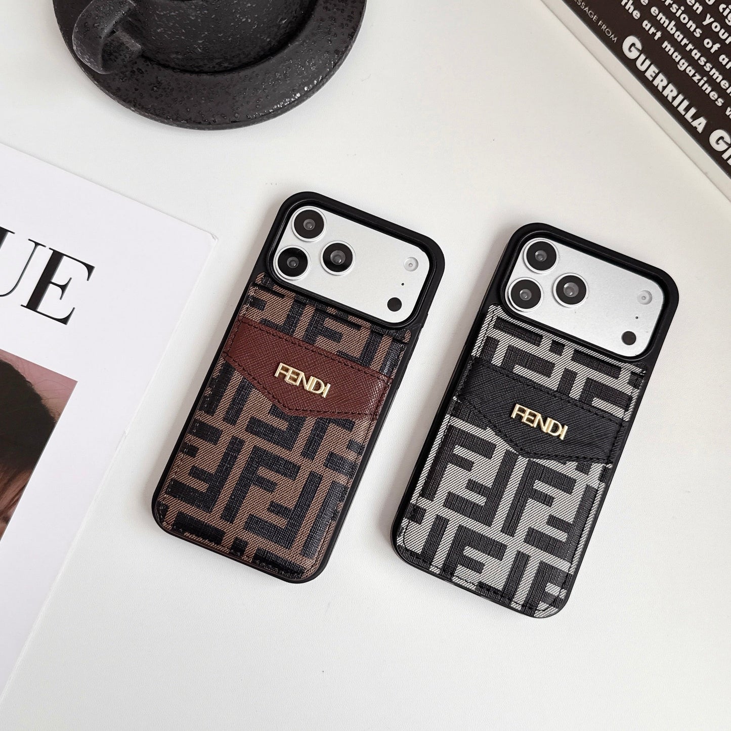 Luxury Card Holder iPhone Case for 12-17 series