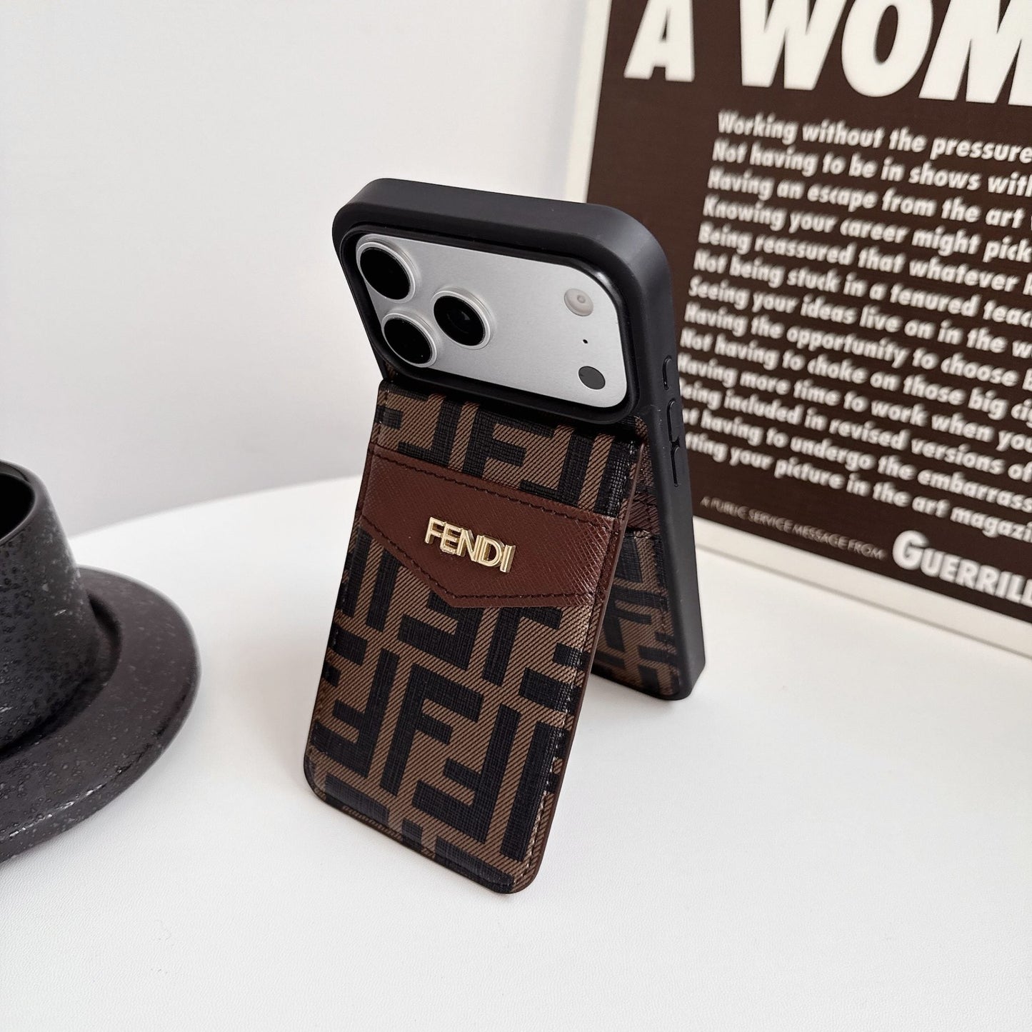 Luxury Card Holder iPhone Case for 12-17 series