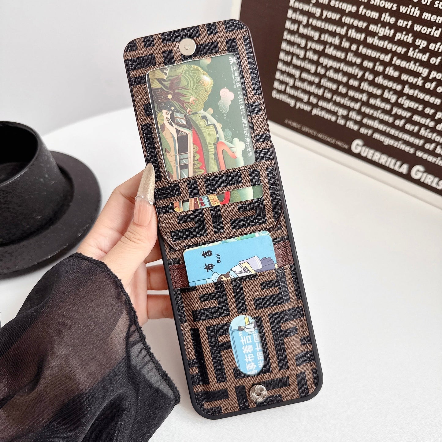 Luxury Card Holder iPhone Case for 12-17 series