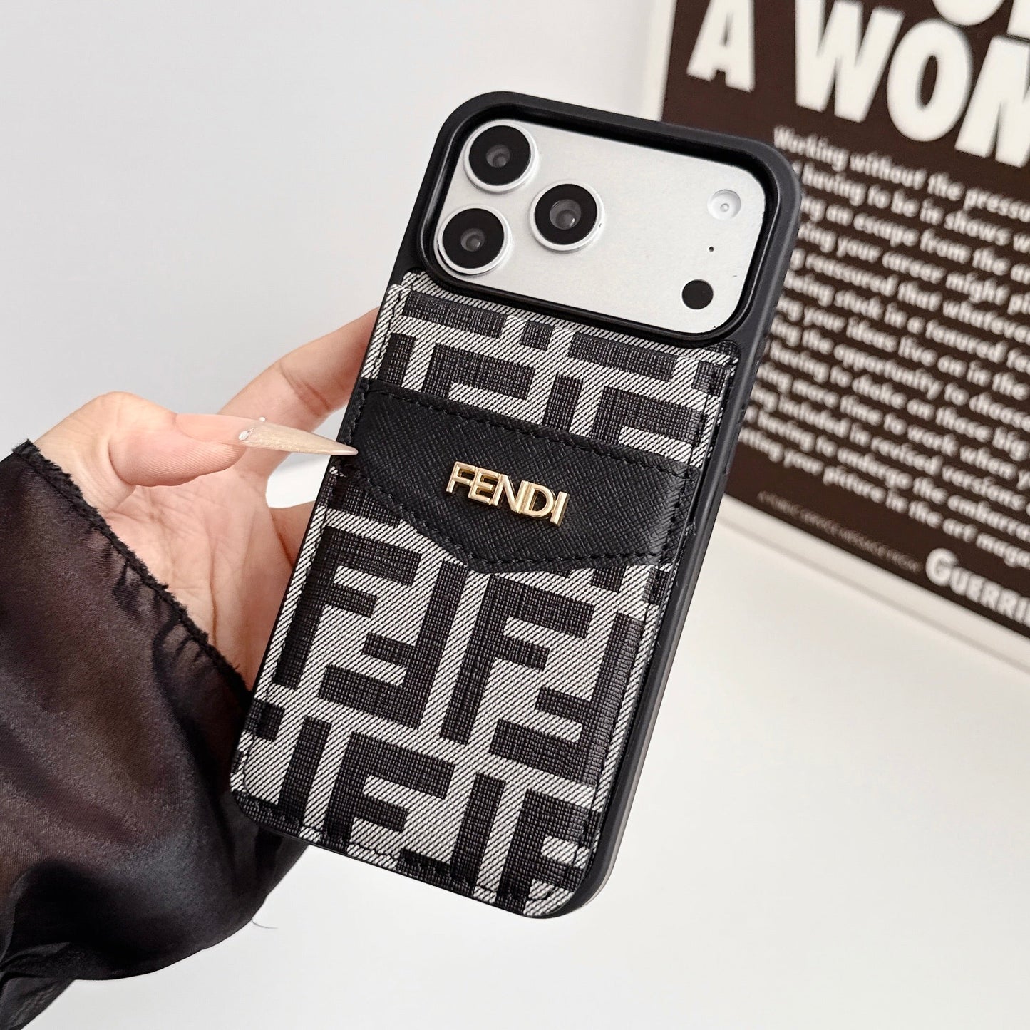 Luxury Card Holder iPhone Case for 12-17 series