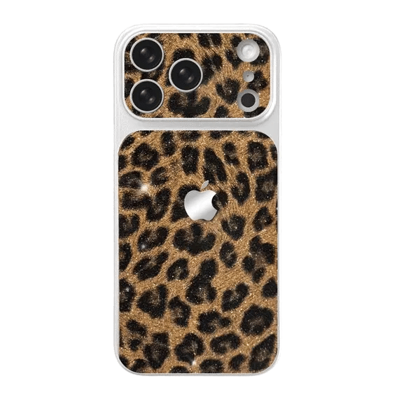 Glitter Leopard Pattern Phone Case For iPhone 17 16 15