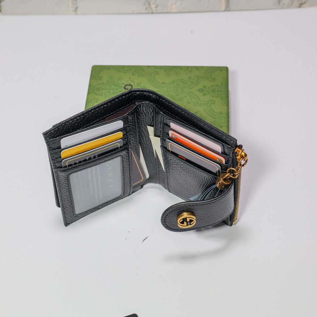 Mens Gucci Wallet Black Genuine Leather