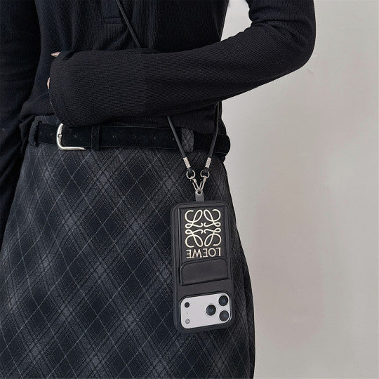 Premium LE Case with Shoulder Strap For Iphone 12-18 Pro & Pro Max