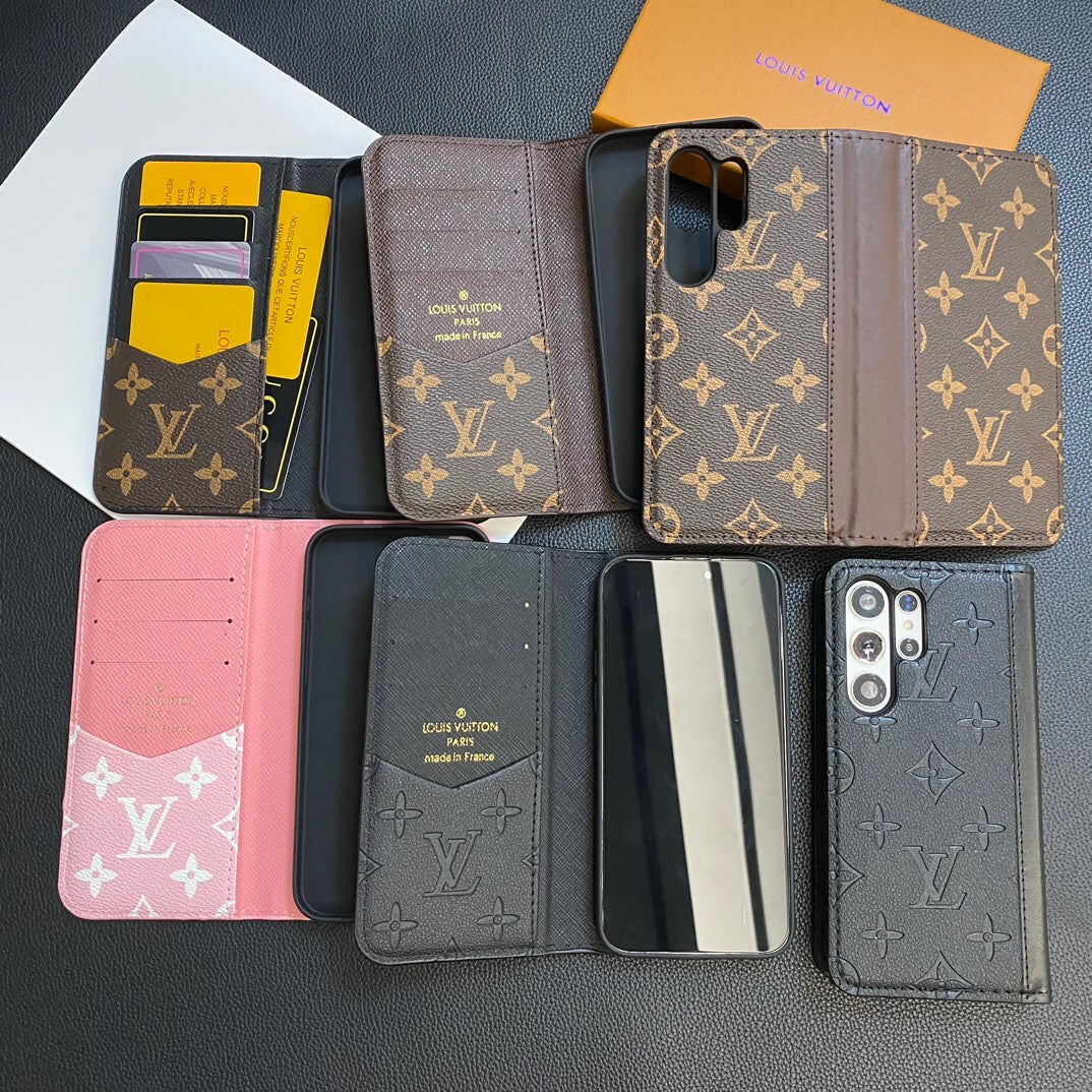 MONOGRAM LEATHER CARD COVER GALAXY CASE FOR SAMSUNG Roxy New