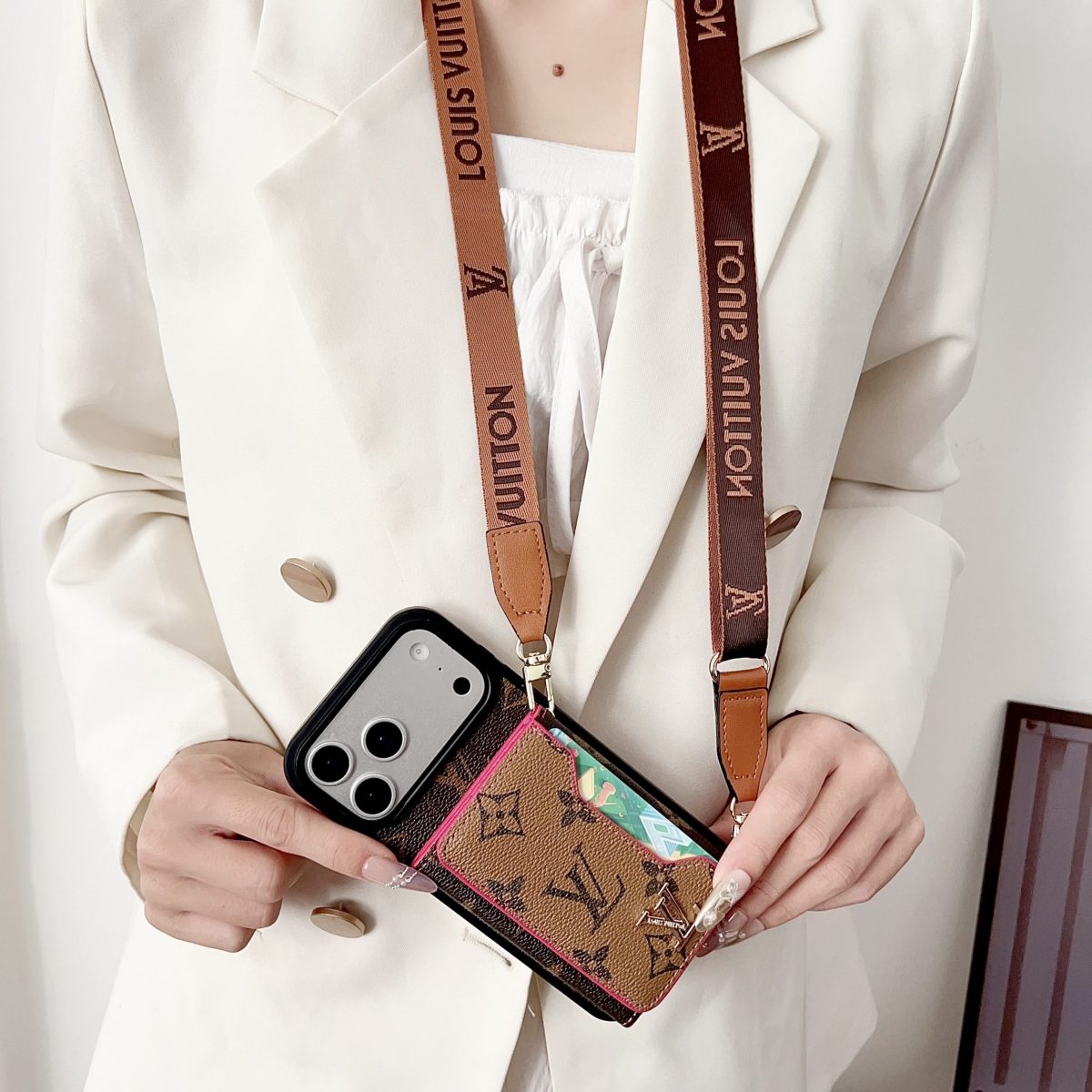 Luxury Leather Wallet Card Holder Phone Case For iPhone 13-17