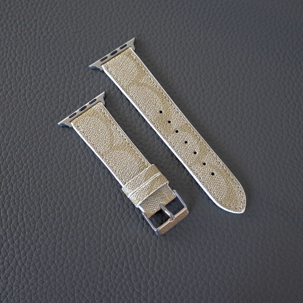 Luxury Band Apple Watch Light Beige Leather