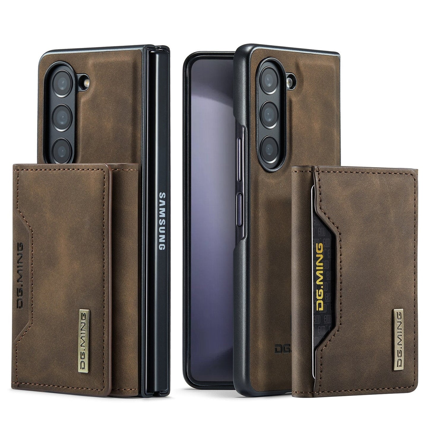 2 in 1 Removable Cards Bag Wallet Leather Case for Samsung Galaxy Z Fold5 Fold4 Magnetic Pocket Purse Stand Cover CaseSpot