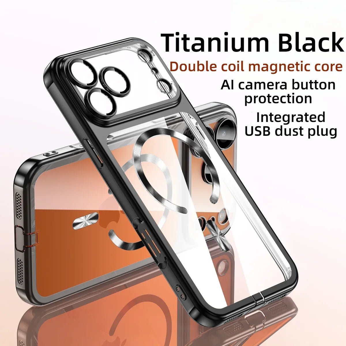 Thin Plating Clear For Magsafe Phone Case For iPhone 17 / 16 / 15 / 14