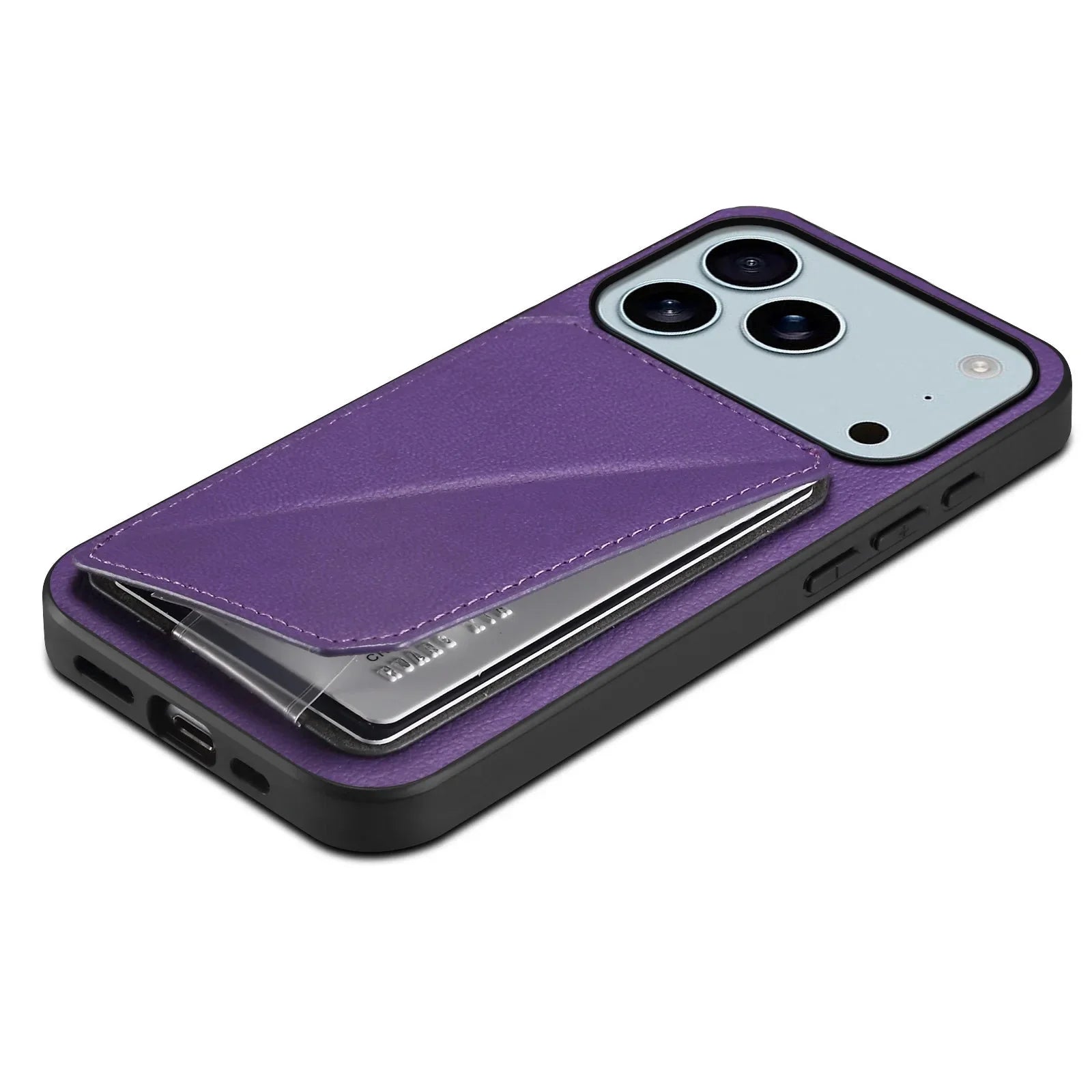 Leather Phone Case Invisible Bracket Card Holder For Cover For iPhone 17/ 16/ 15/ 14 THEROXYMOB