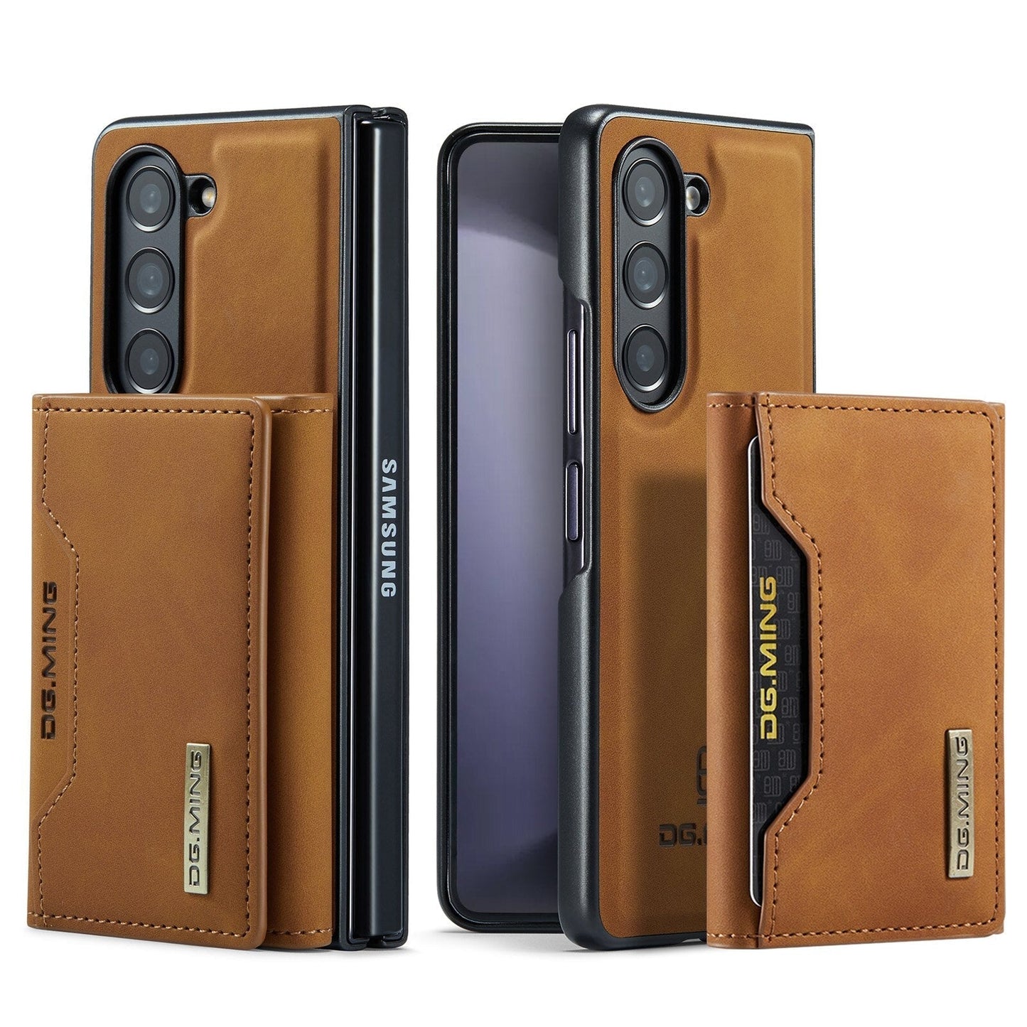 2 in 1 Removable Cards Bag Wallet Leather Case for Samsung Galaxy Z Fold5 Fold4 Magnetic Pocket Purse Stand Cover CaseSpot