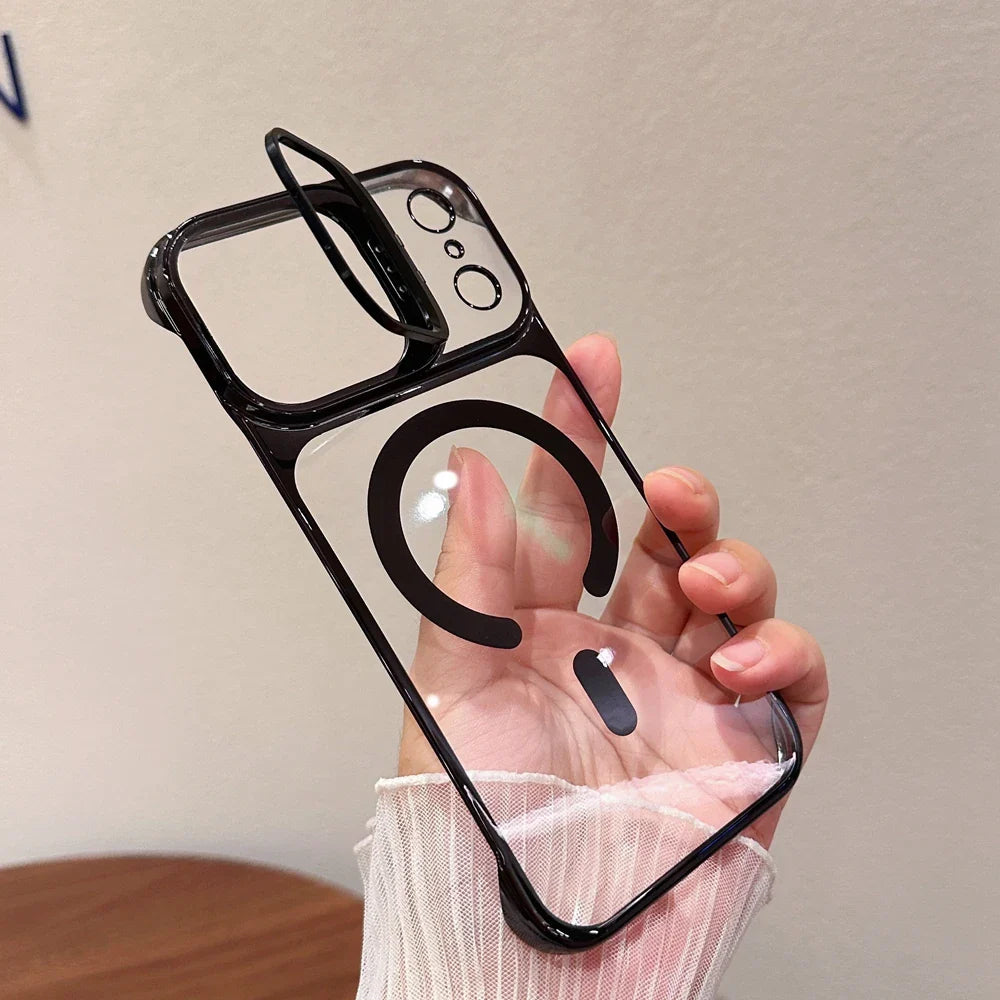 Luxury Plating Broderless Ultra Thin Magsafe Case for iPhone 17 /16 /15 /14