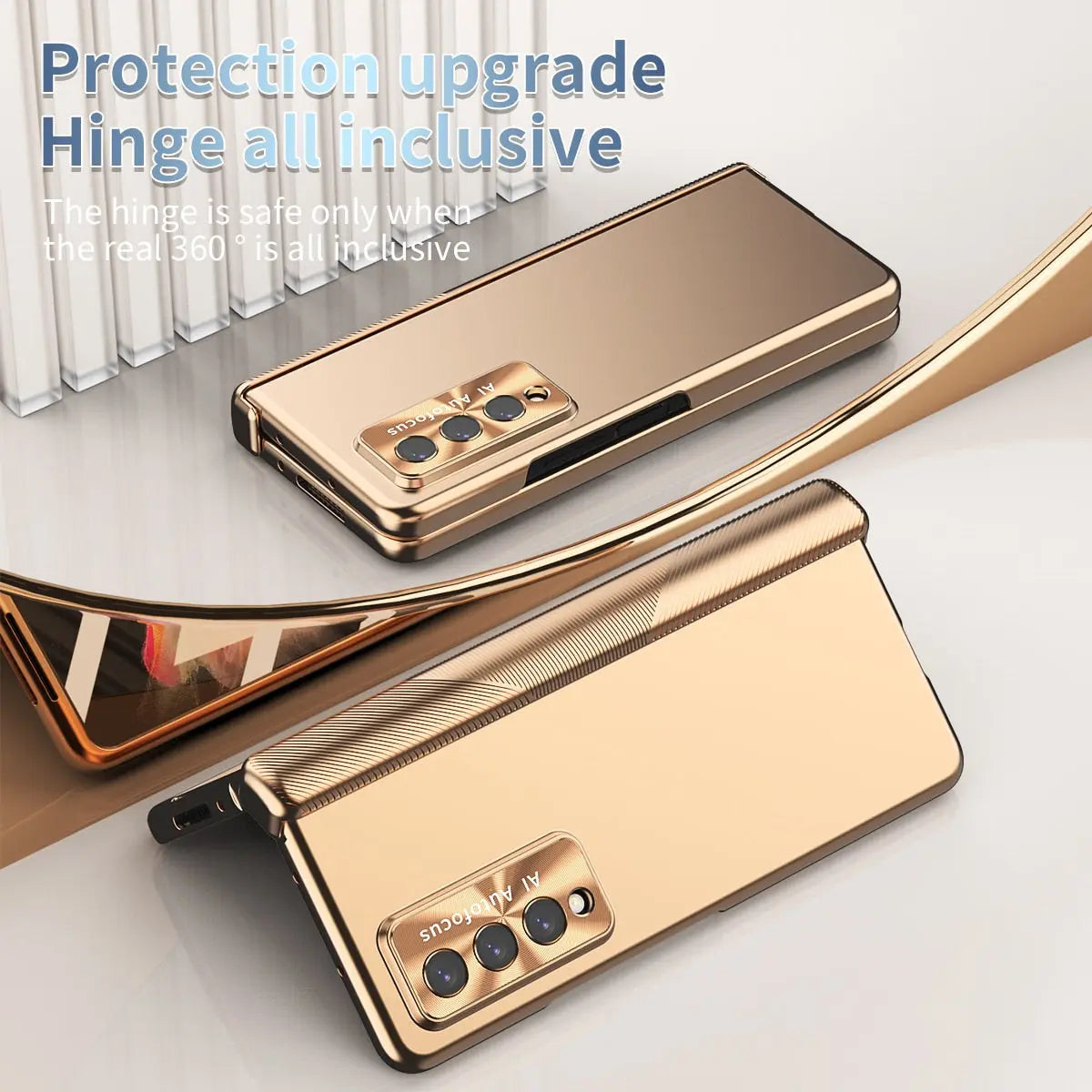 For Samsung Galaxy Z Fold4 /Fold 3 Anti-Scratch Full Body Protection Case Pen Holder Tempered Glass Film - theroxymob