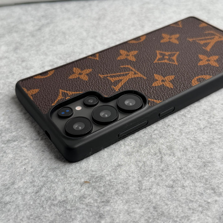 Luxury LV Style PU Leather Case for Samsung Galaxy S22-S26 Series