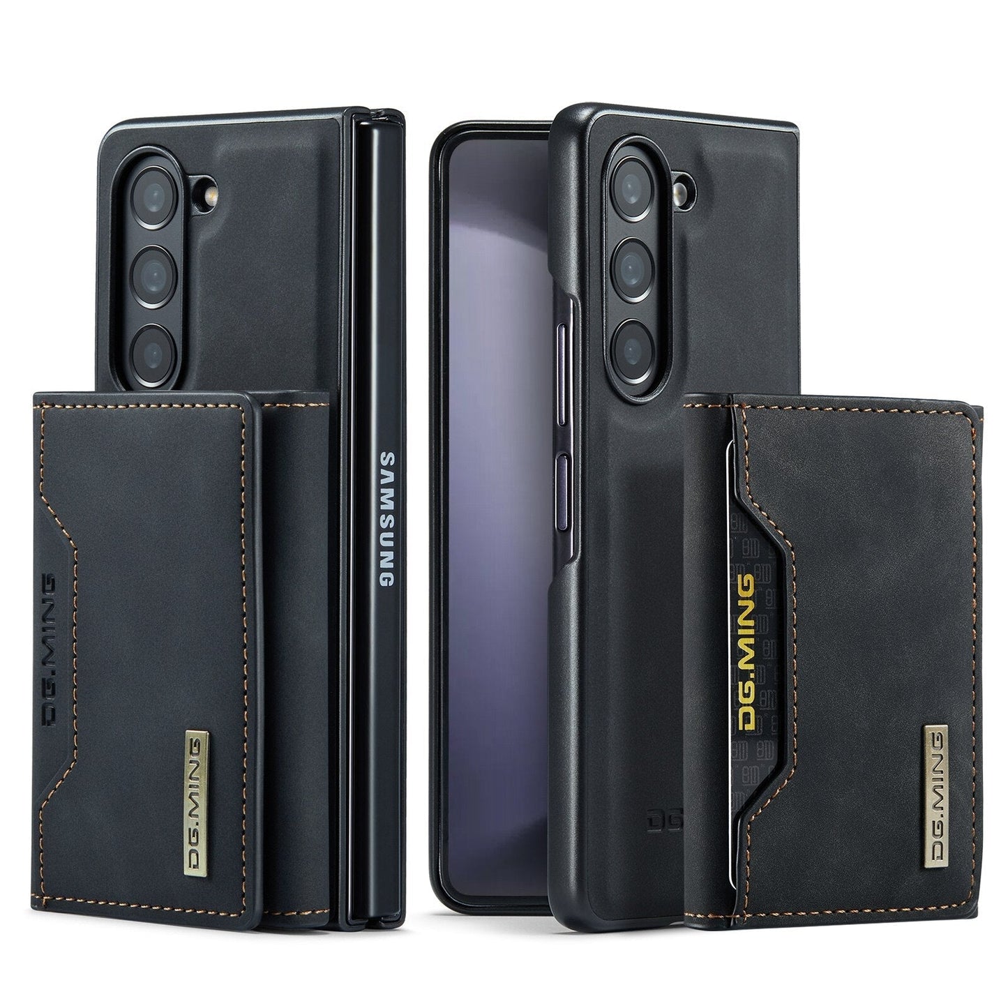 2 in 1 Removable Cards Bag Wallet Leather Case for Samsung Galaxy Z Fold5 Fold4 Magnetic Pocket Purse Stand Cover CaseSpot