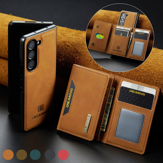 2 in 1 Removable Cards Bag Wallet Leather Case for Samsung Galaxy Z Fold5 Fold4 Magnetic Pocket Purse Stand Cover CaseSpot