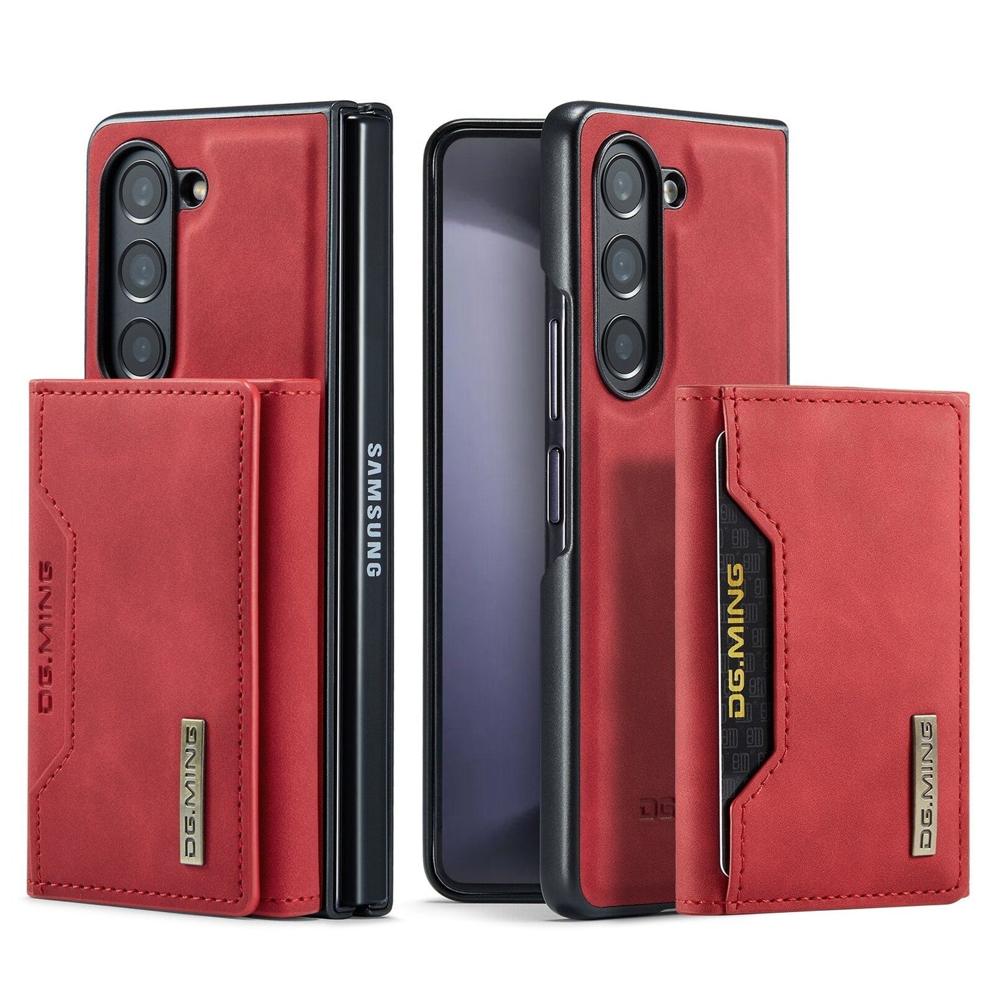 2 in 1 Removable Cards Bag Wallet Leather Case for Samsung Galaxy Z Fold5 Fold4 Magnetic Pocket Purse Stand Cover CaseSpot