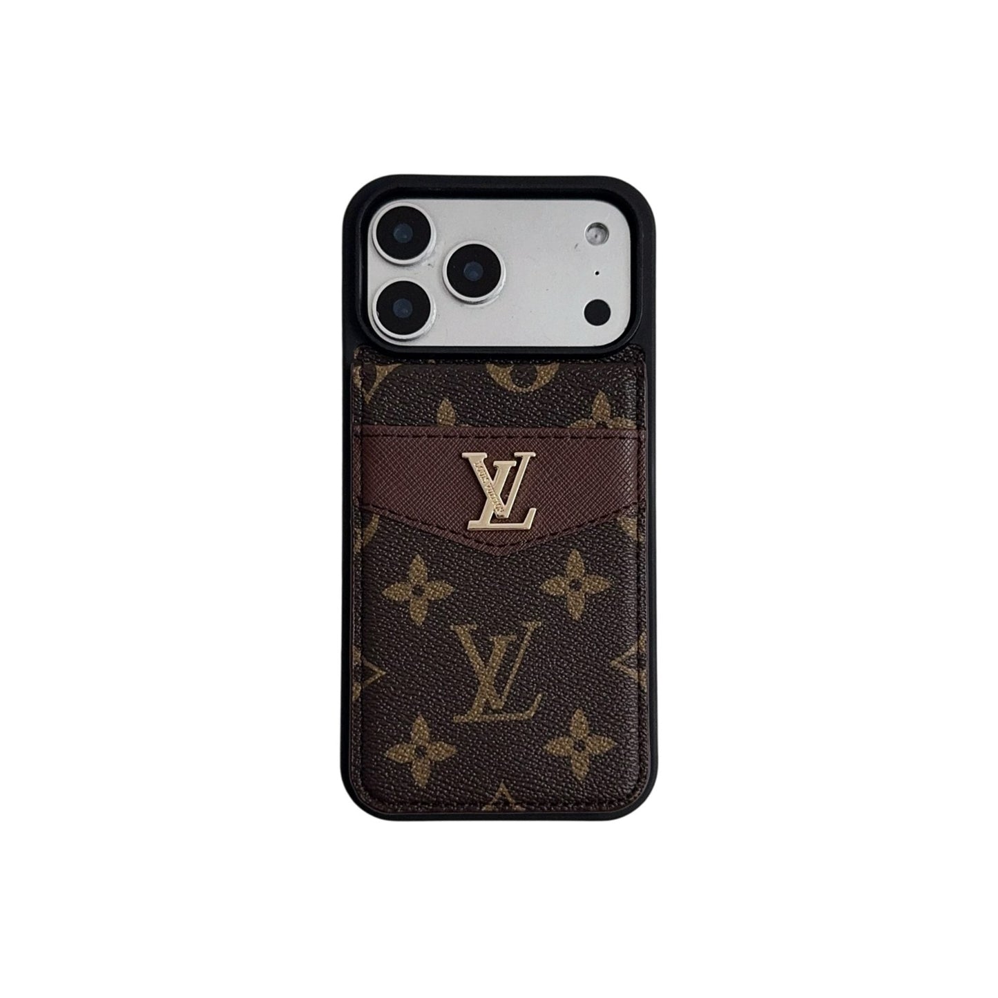 Louis V Card Holder Case For iPhone 12-17