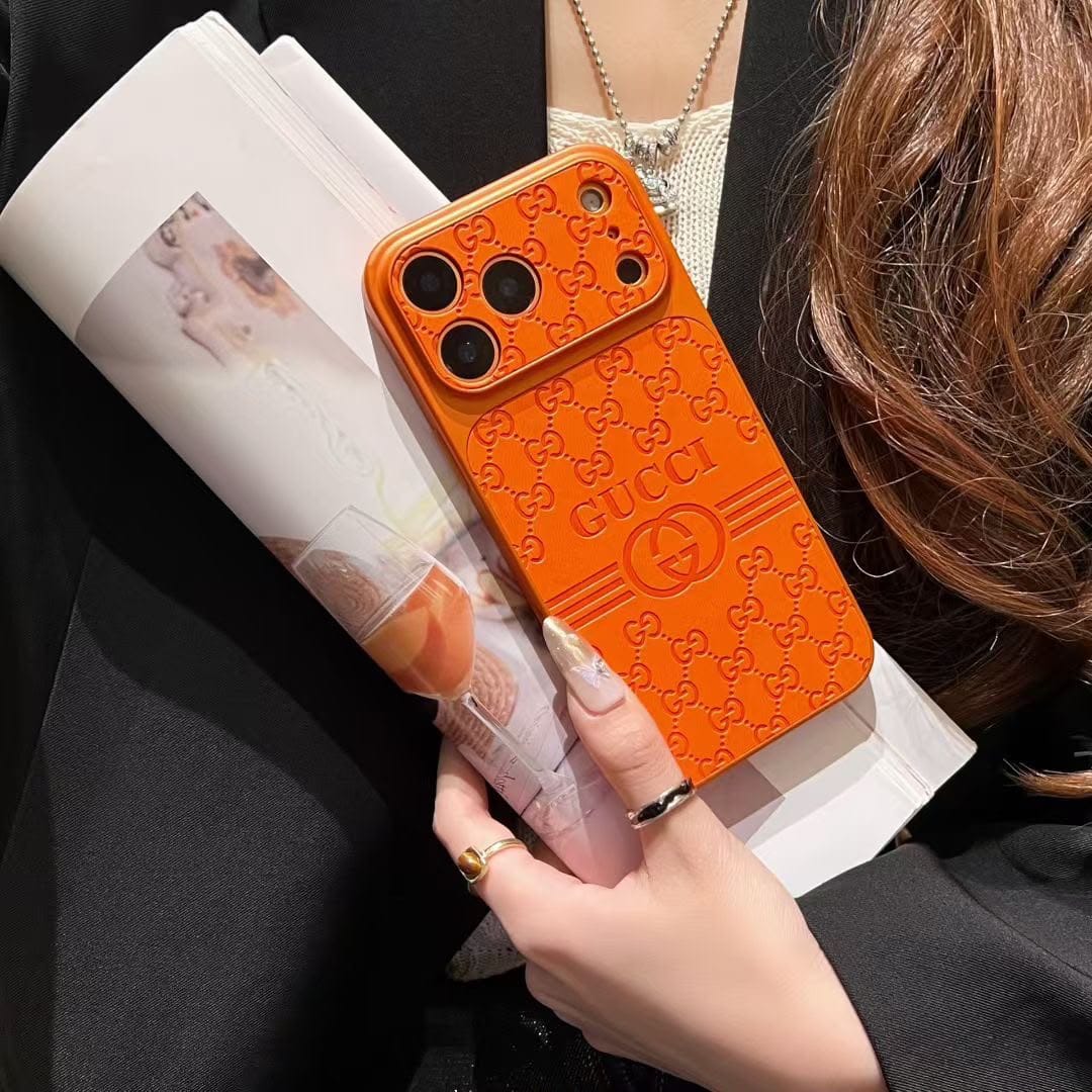 Luxury Leather GG Phone Case For iPhone 12-18 Pro & Pro Max