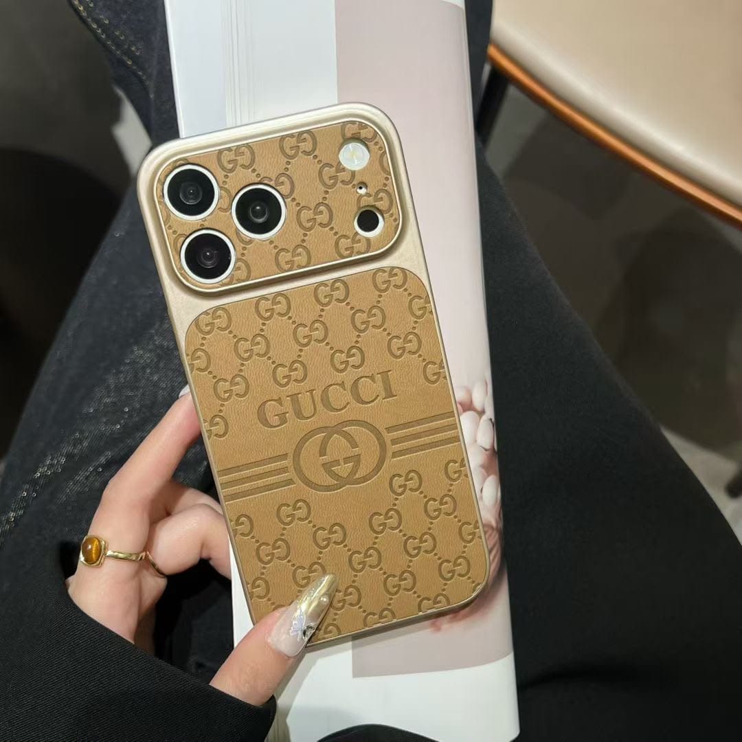 Luxury Leather GG Phone Case For iPhone 12-18 Pro & Pro Max