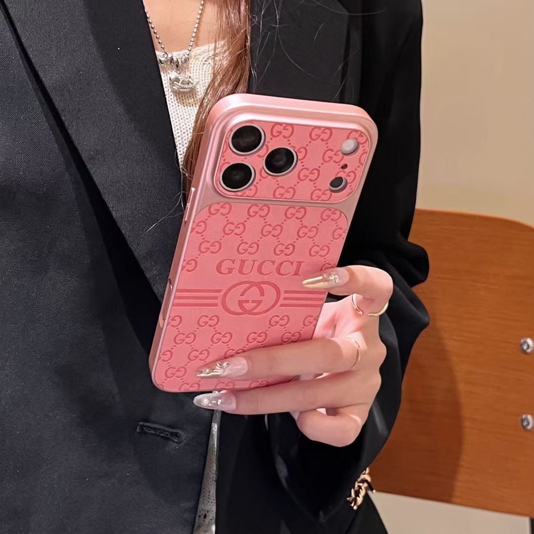Luxury Leather GG Phone Case For iPhone 12-18 Pro & Pro Max