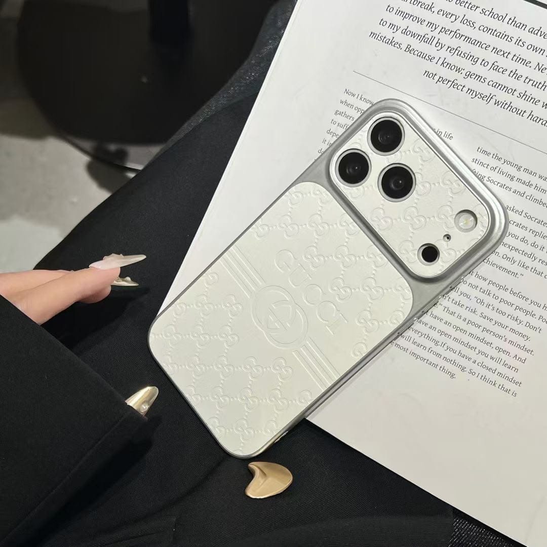 Luxury Leather GG Phone Case For iPhone 12-18 Pro & Pro Max