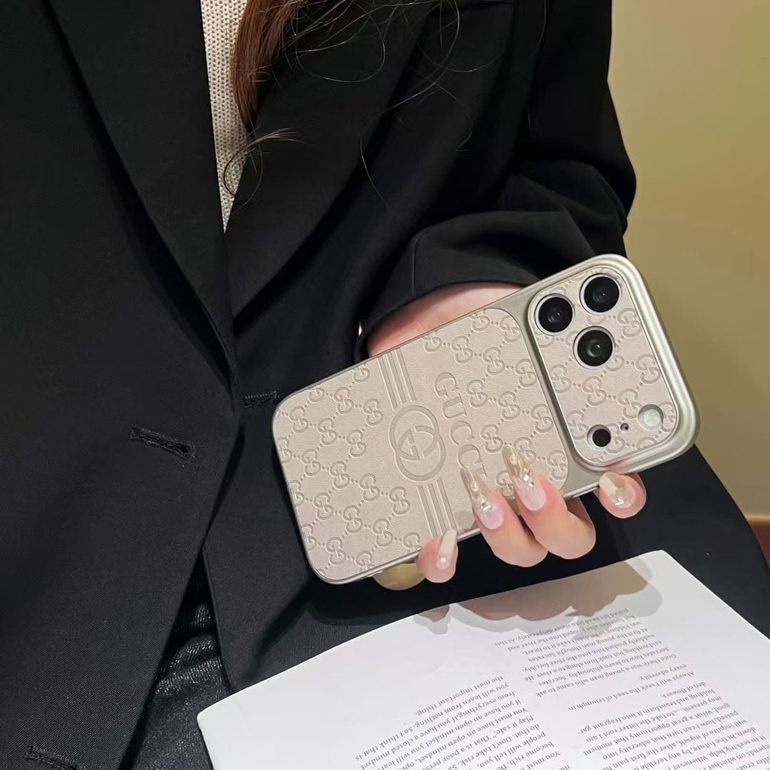 Luxury Leather GG Phone Case For iPhone 12-18 Pro & Pro Max