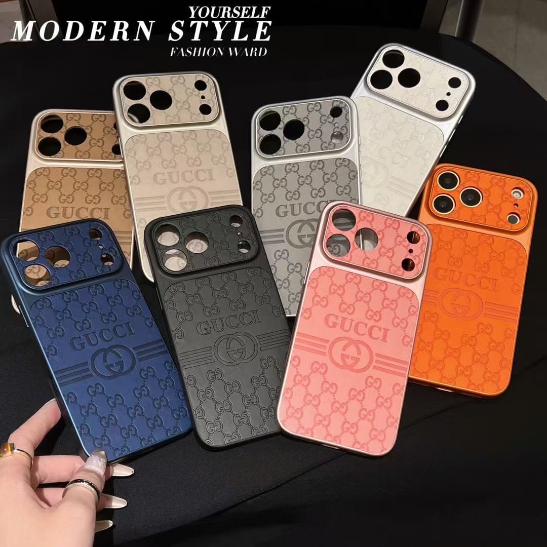 Luxury Leather GG Phone Case For iPhone 12-18 Pro & Pro Max