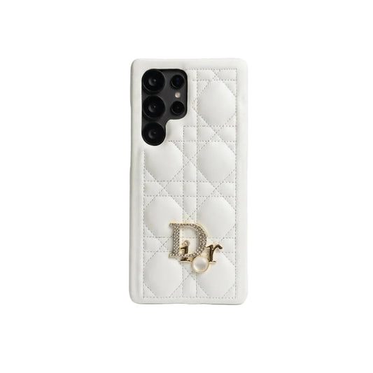 Luxury Quilted Leather Iconic Fashion Case for Samsung Galaxy S22-S26 Series
