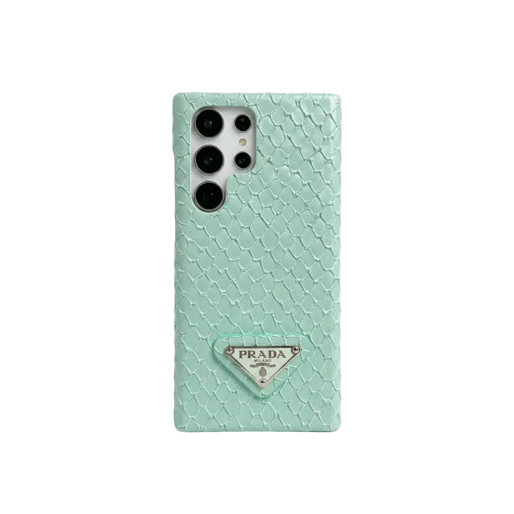 Luxury Snakeskin Leather Iconic Fashion Case for Samsung Galaxy S22-S26 Series