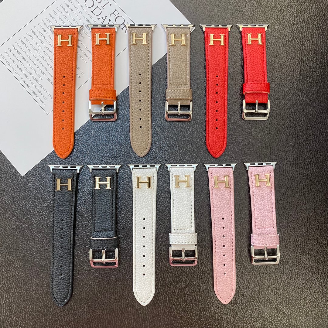 Genuine Pattern Leather Apple Watch Strap Roxy New