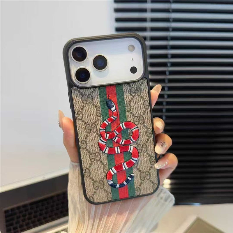 Bee or Snake Design Luxe iPhone Case For iPhone 17 / 16 / 15 / 14